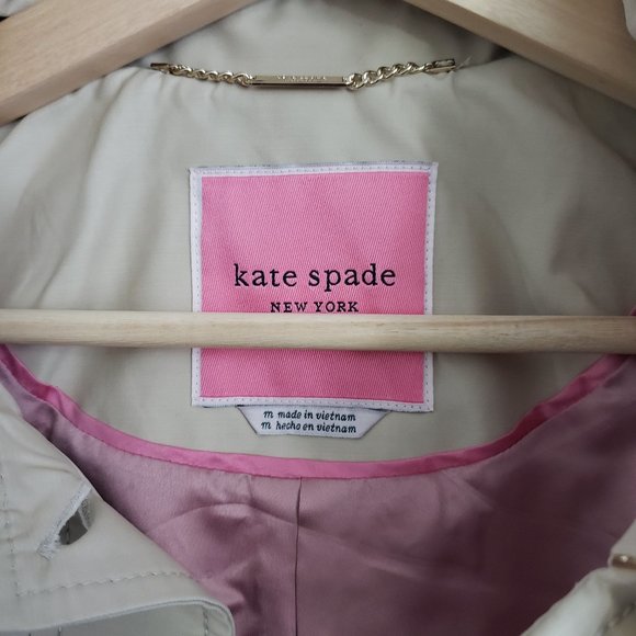 Kate Spade Scalloped Edge Belted Trench Coat - Picture 11 of 15